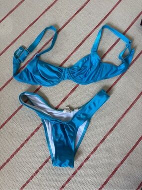 Blue Women's Bikini Set - Vibrant Teal Two-Piece Swimwear